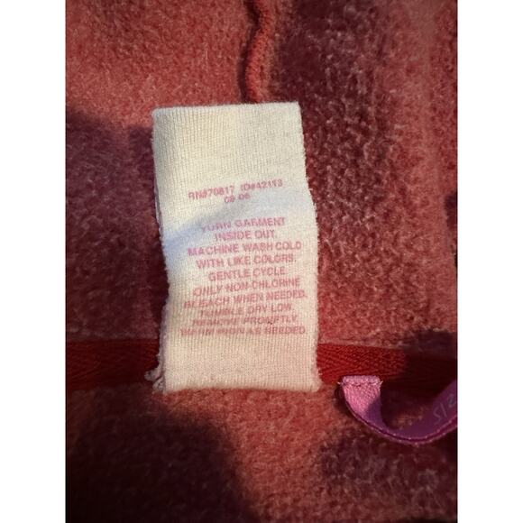 Y2k Victorias Secret VS PINK Full Zip Foil Red Hoodie Sweatshirt Large VTG - Picture 5 of 5